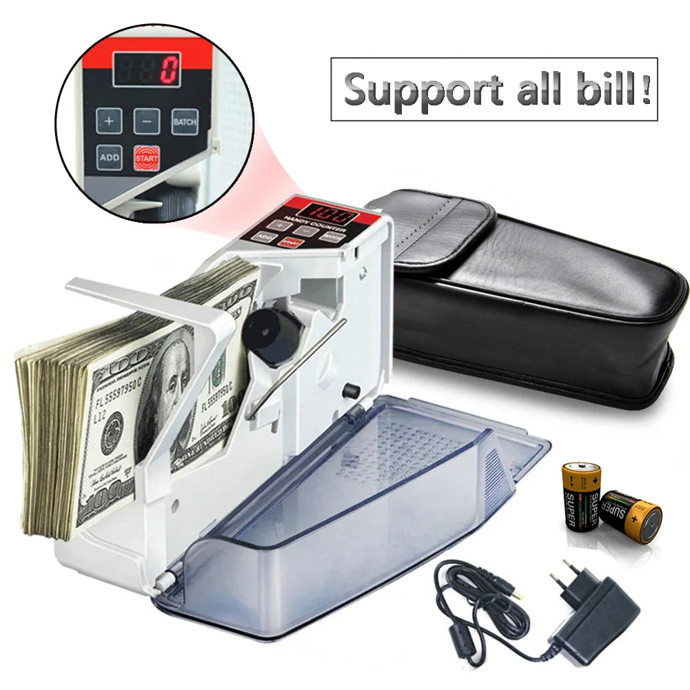 Mini Portable Handheld Money Counter – Cash & Bill Counting Machine (EU Plug)
