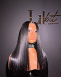 13x4 Glueless Straight Transparent HD for Lace Front 100% Virgin Remy Human Hair Wig with 250% Density and Long Length