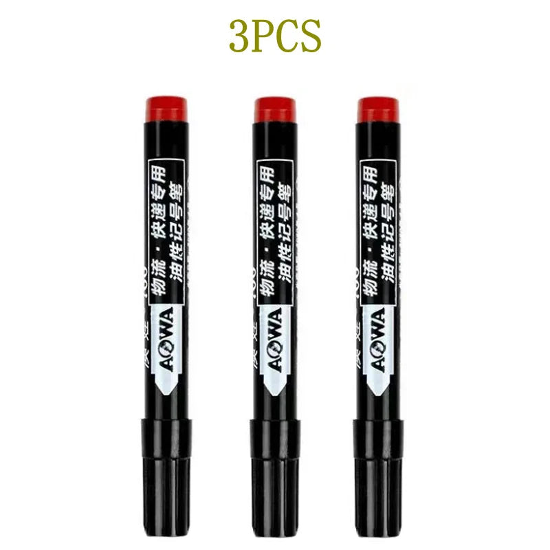 Permanent Paint Marker Pens 3/9-Pack – Waterproof Black Oil-Based, Quick-Drying for Tire, Metal, Glass, Plastic