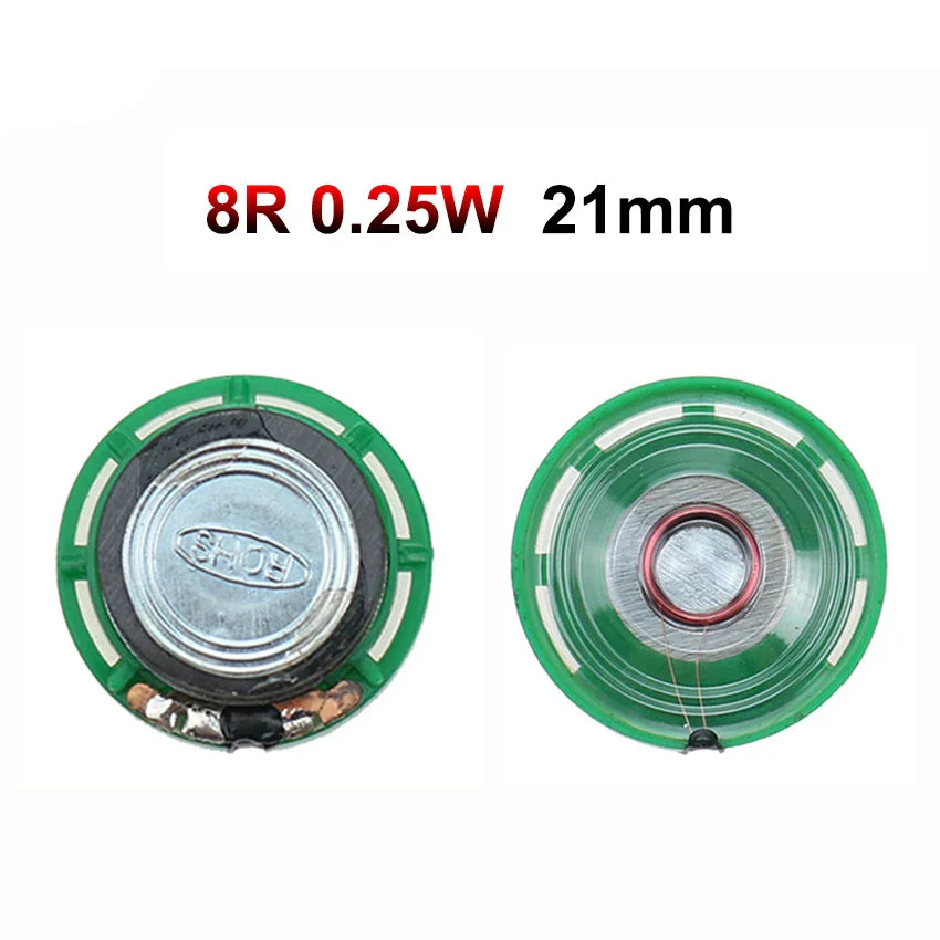 Horn Loudspeaker Driver 2-Pack | 8Ω, 16Ω, 32Ω | 0.25W–0.5W | 20–40mm (0.79–1.57 in) Diameter Options