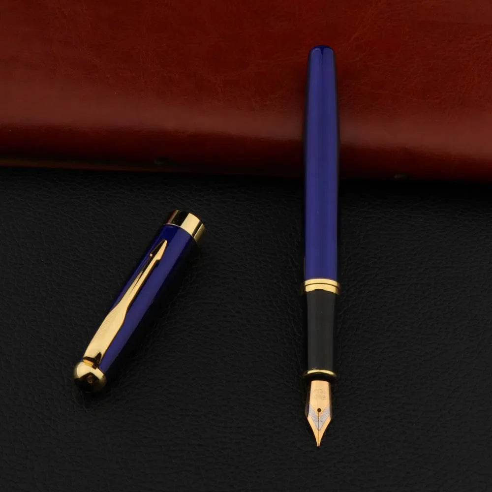 Metal Fountain Pen Black & Gold – Business Writing Pen for Office, School & Gifts