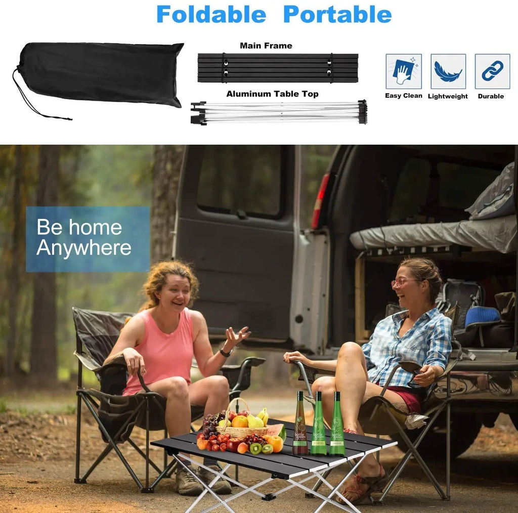 Ultralight Portable Folding Camping Table - High-Strength Aluminum Picnic & BBQ Table