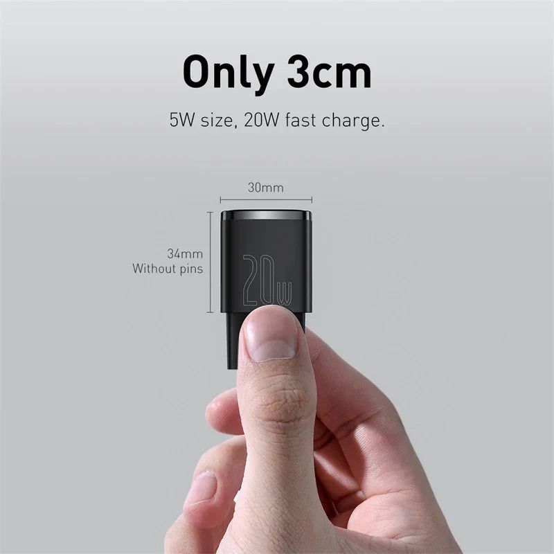 20W USB-C PD Fast Charger Portable Wall Adapter USB Type C Fast Charging for iPhone 15 14 13 12 Pro Max 11 X 8 Plus