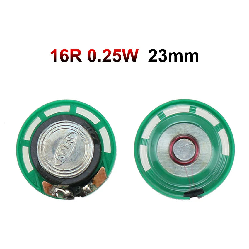 Horn Loudspeaker Driver 2-Pack | 8Ω, 16Ω, 32Ω | 0.25W–0.5W | 20–40mm (0.79–1.57 in) Diameter Options