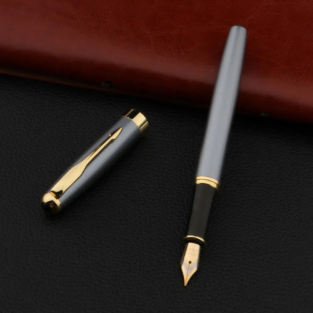 Metal Fountain Pen Black & Gold – Business Writing Pen for Office, School & Gifts