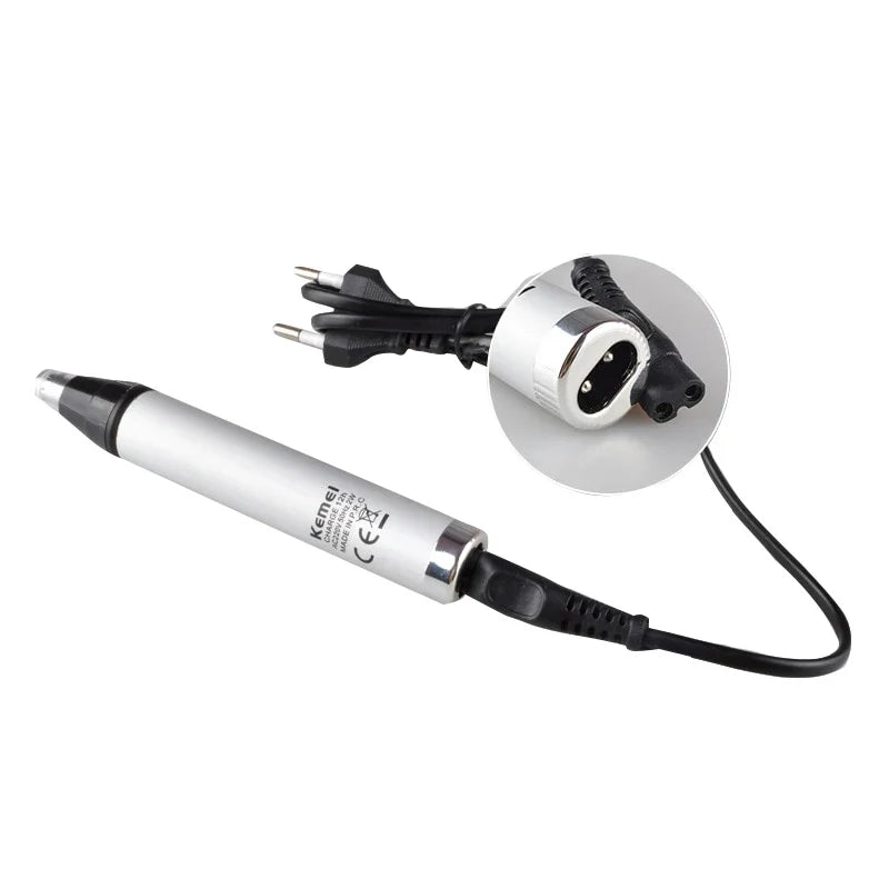 4-in-1 Rechargeable Cordless Nose & Ear Trimmer for Men — Beard, Eyebrow & Face Groomer with EU Charger