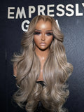 200Density Ash Blonde Balayage Luxury Wigs Raw Human Hair Glueless 13x6 13X4 for Swiss HD for Lace Frontal Wig Body Wave