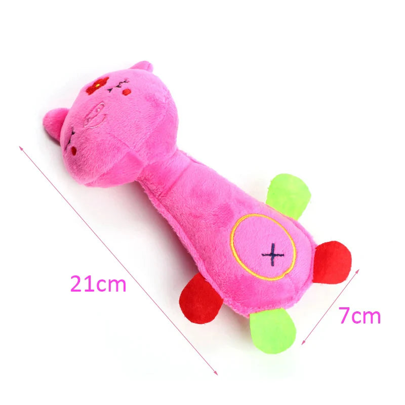 Durable Plush Squeaky Dog Chew Toy for Small Dogs, Animal Shape Puppy Toy for Chihuahua Yorkie Bichon