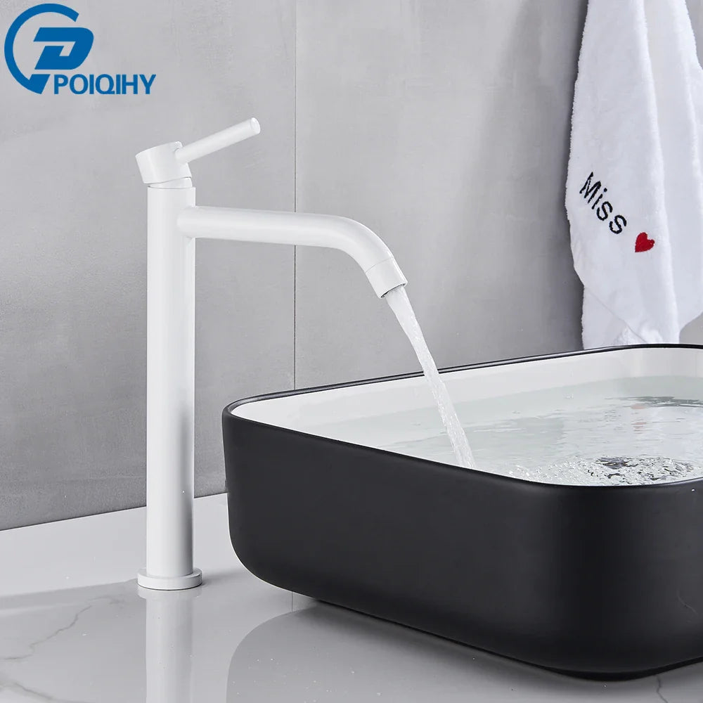 Single-Handle Basin Faucet Mixer Tap Single Hole Deck-Mount Matte Black Brushed Gold Bathroom Sink Tap
