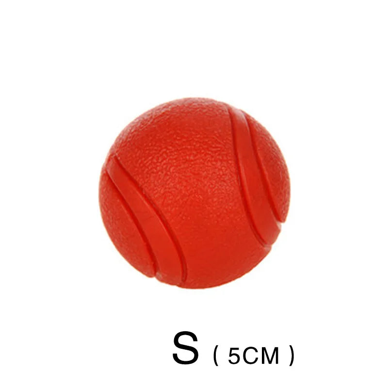 Bite-Resistant Rubber Dog Ball Toy – Chew-Proof Fetch Toy for Dogs & Puppies, Sizes S–XL (5–9 cm | 2–3.5 in) – Red