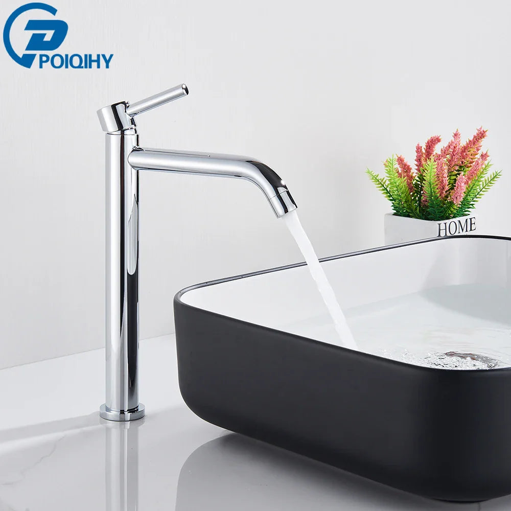 Single-Handle Basin Faucet Mixer Tap Single Hole Deck-Mount Matte Black Brushed Gold Bathroom Sink Tap