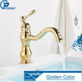 Antique Brass Vessel Sink Faucet Deck-Mounted Single Hole Hot & Cold Mixer Tap for Bathroom