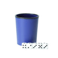 PU Leather Flannel-Lined Dice Cup Set — 1 Cup + 5 Dice (12mm / 0.47 in) for Game Night, Bar & KTV
