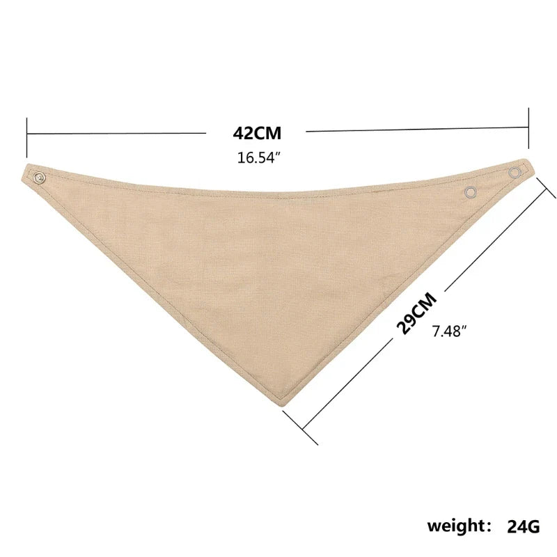 Baby Cotton Bandana Bibs - Triangle Burp Cloths for Feeding & Drool, 16.5 x 7.5 in (42 x 29 cm) - 3/4/5-Pack Unisex