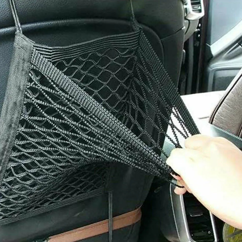 Car Seat Back Mesh Storage Organizer with Elastic Pocket, 30 x 23 cm (11.8 x 9.1 in)