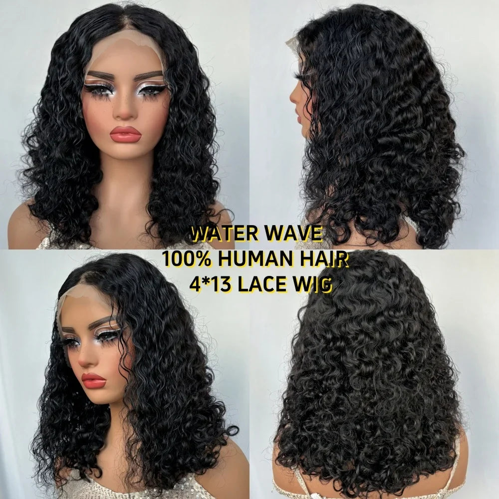 12A Honey Blonde 5*5 Lace Front 200% Remy Hair Short Highlight Rose Curly Pixie Cut Bob Highlight Human Hair Wig for Black Women