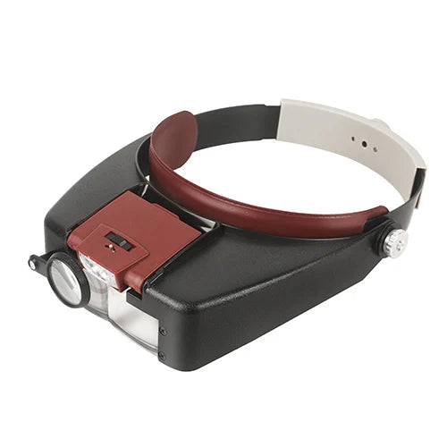 LED Head Magnifier 1.5x–10x Adjustable Headband Magnifying Glass for Watch Repair, Jewelry, Reading & Crafts