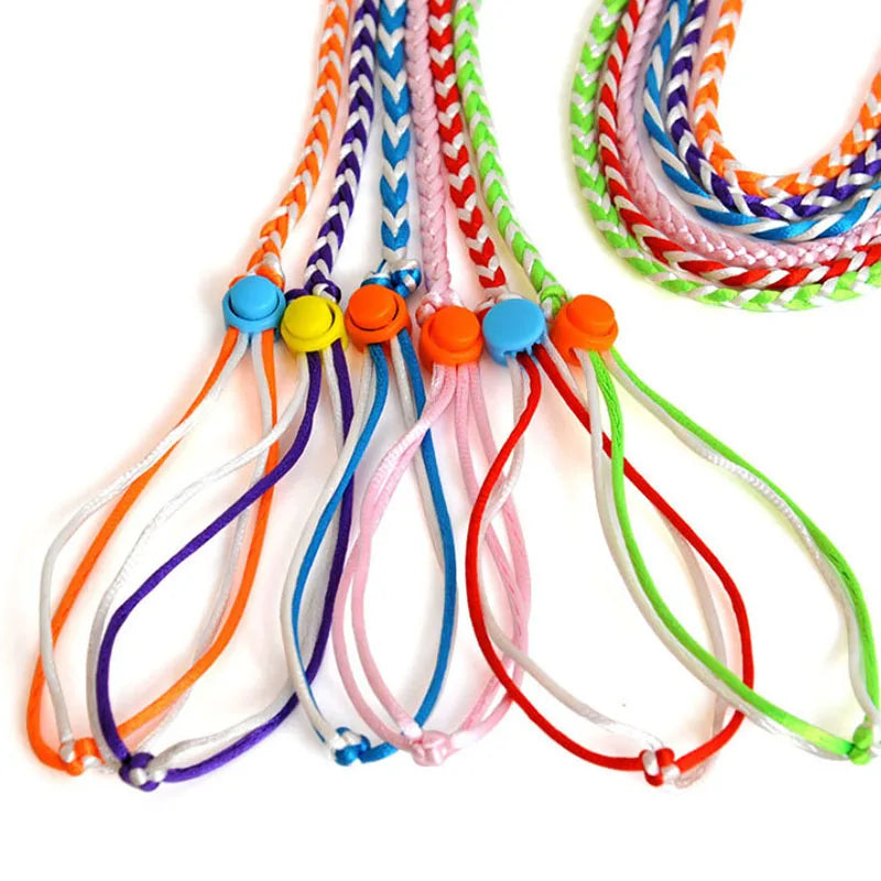 Adjustable Hamster Harness Leash 1.4m (4.6 ft) & 2.0m (6.6 ft) Nylon Rope Lead for Rat Mouse Gerbil