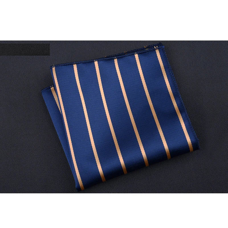 Men's Polyester Pocket Square Handkerchief Polka Dot Striped Floral Print 9 x 9 in (23 x 23 cm)