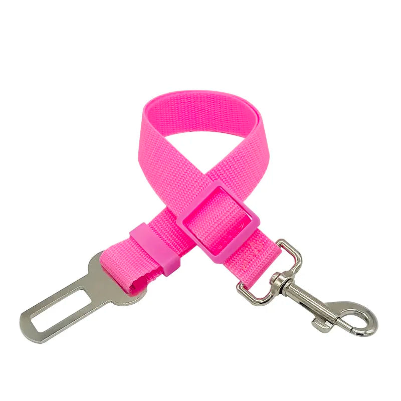 Adjustable Dog Car Seat Belt Tether 17-29 in (43-74 cm) Nylon Seatbelt Leash with Quick-Release Breakaway Clip