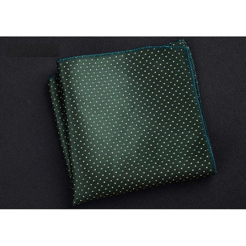 Men's Polyester Pocket Square Handkerchief Polka Dot Striped Floral Print 9 x 9 in (23 x 23 cm)