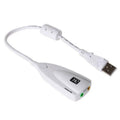 External USB 7.1 Sound Card Adapter – USB to 3.5mm Audio Jack for PC & Laptop, Headset Microphone Support