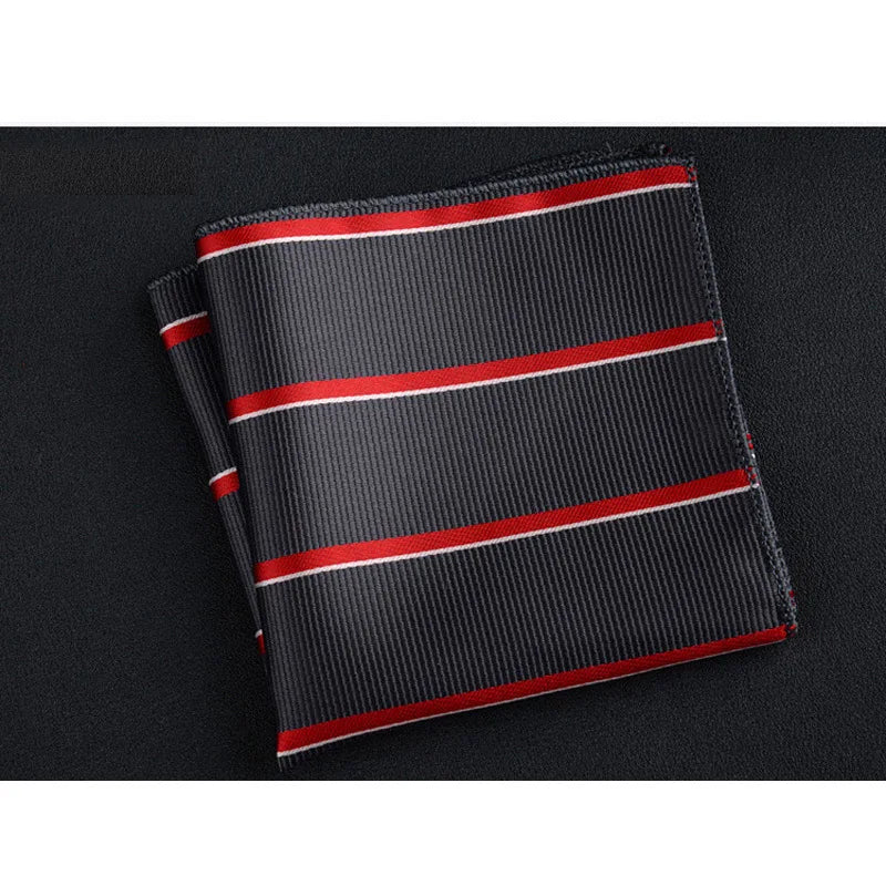 Men's Polyester Pocket Square Handkerchief Polka Dot Striped Floral Print 9 x 9 in (23 x 23 cm)