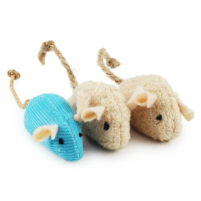 6-Pack Catnip Plush Mouse Toys for Kittens — 5.5cm (2.2in) Mix Color Mini Cat Toys