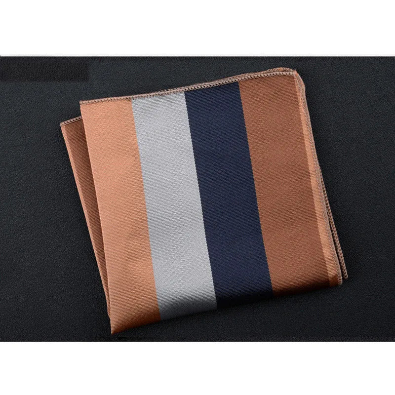 Men's Polyester Pocket Square Handkerchief Polka Dot Striped Floral Print 9 x 9 in (23 x 23 cm)