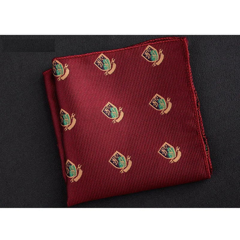 Men's Polyester Pocket Square Handkerchief Polka Dot Striped Floral Print 9 x 9 in (23 x 23 cm)