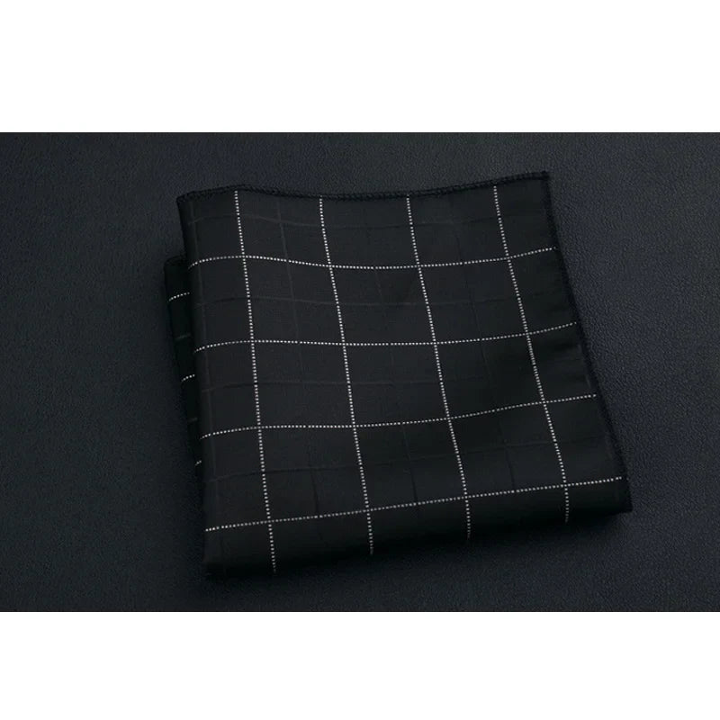 Men's Polyester Pocket Square Handkerchief Polka Dot Striped Floral Print 9 x 9 in (23 x 23 cm)