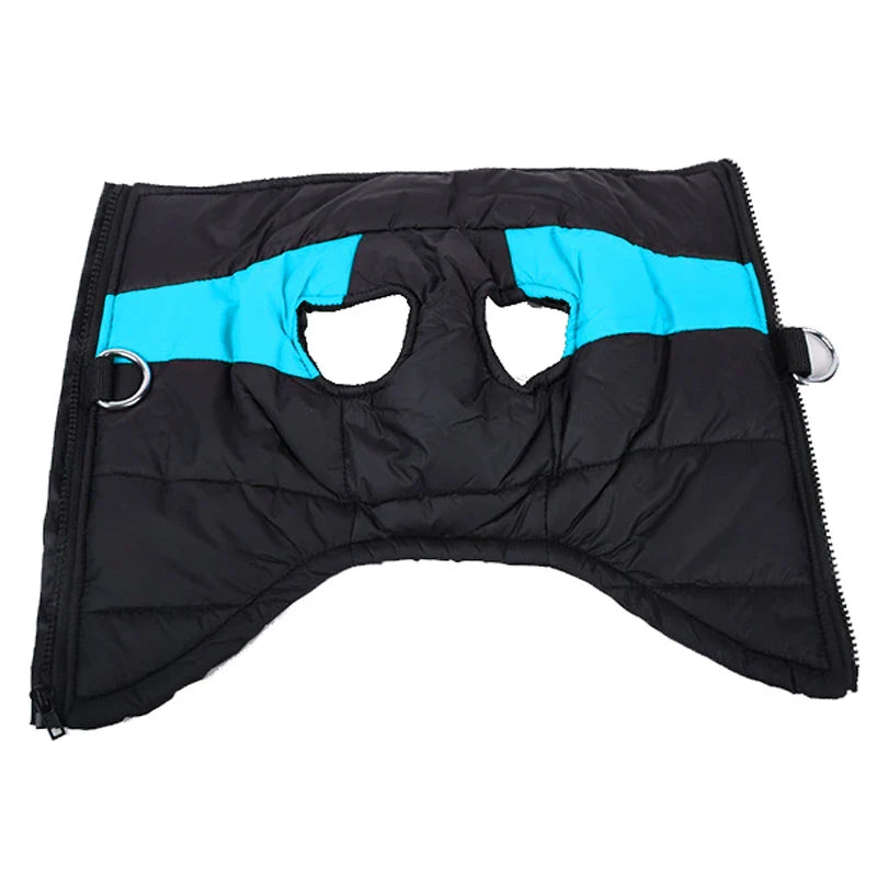Waterproof Winter Dog Jacket Warm Windproof Coat with D-Ring – XS–6XL for Small to Large Breeds (Red/Blue/Green/Pink/Purple)