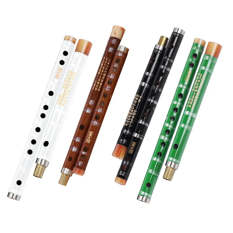 Bamboo Dizi Transverse Flute – Professional Woodwind Instrument in C D E F G Keys, 5 Colors