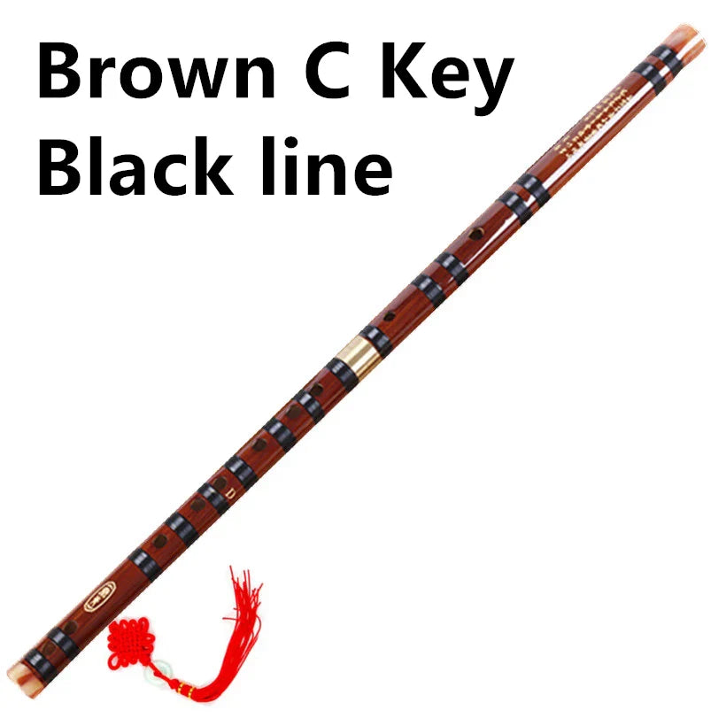 Bamboo Dizi Transverse Flute – Professional Woodwind Instrument in C D E F G Keys, 5 Colors