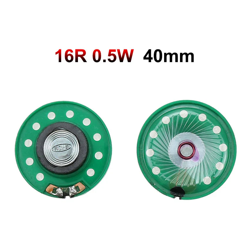 Horn Loudspeaker Driver 2-Pack | 8Ω, 16Ω, 32Ω | 0.25W–0.5W | 20–40mm (0.79–1.57 in) Diameter Options