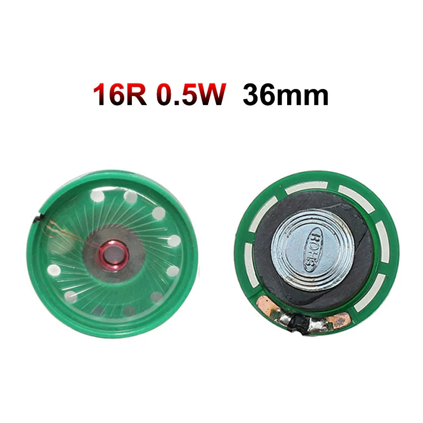 Horn Loudspeaker Driver 2-Pack | 8Ω, 16Ω, 32Ω | 0.25W–0.5W | 20–40mm (0.79–1.57 in) Diameter Options