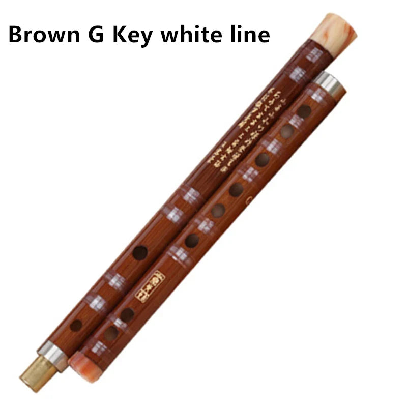 Bamboo Dizi Transverse Flute – Professional Woodwind Instrument in C D E F G Keys, 5 Colors