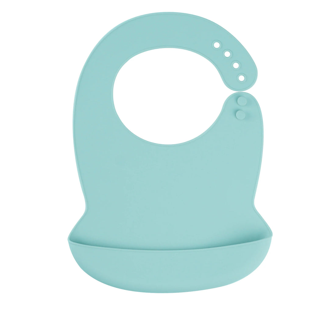 Silicone Baby Bib Waterproof Adjustable Cartoon Banana Feeding Bib with Pocket BPA-Free for 1-3 Years