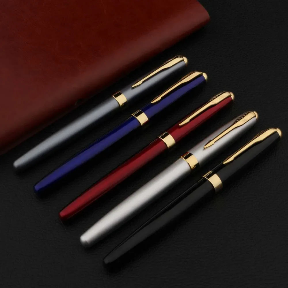 Metal Fountain Pen Black & Gold – Business Writing Pen for Office, School & Gifts