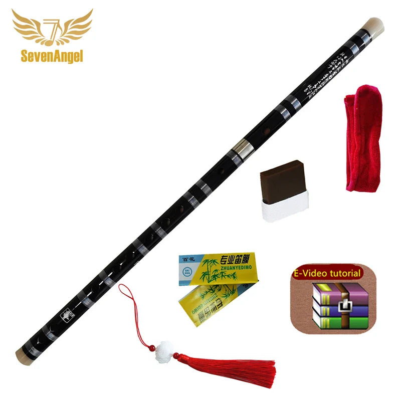 Bamboo Dizi Transverse Flute – Professional Woodwind Instrument in C D E F G Keys, 5 Colors