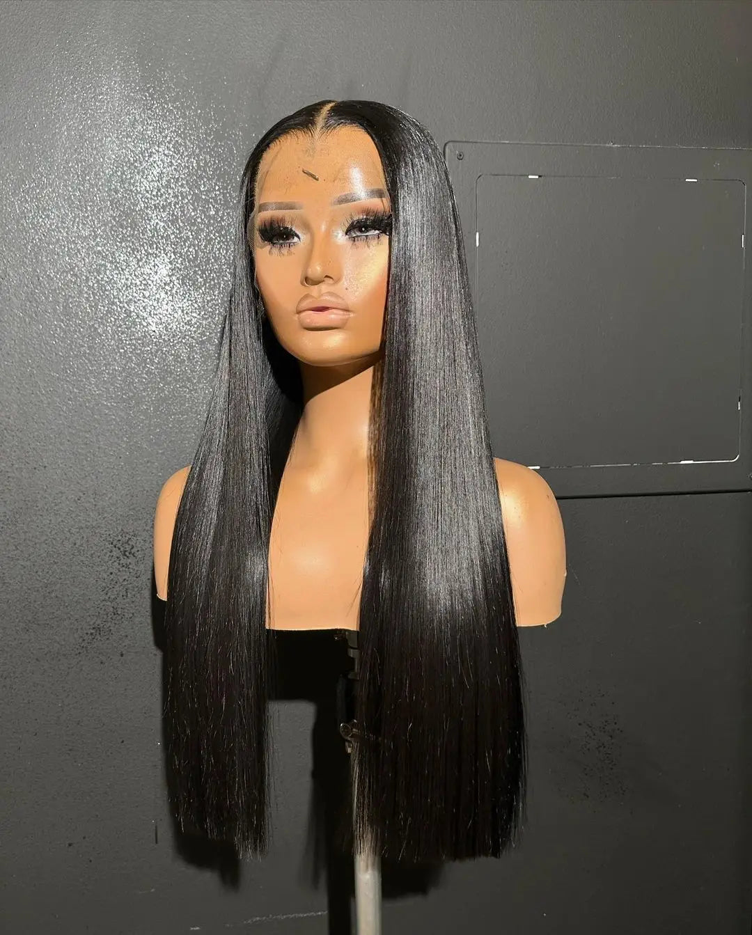 13x4 Glueless Straight Transparent HD for Lace Front 100% Virgin Remy Human Hair Wig with 250% Density and Long Length