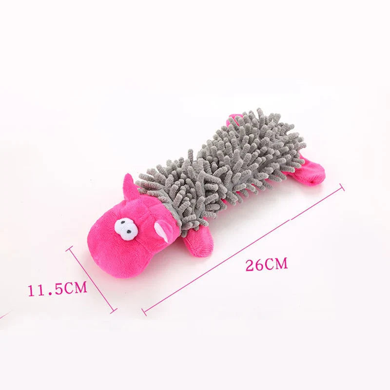 Durable Plush Squeaky Dog Chew Toy for Small Dogs, Animal Shape Puppy Toy for Chihuahua Yorkie Bichon