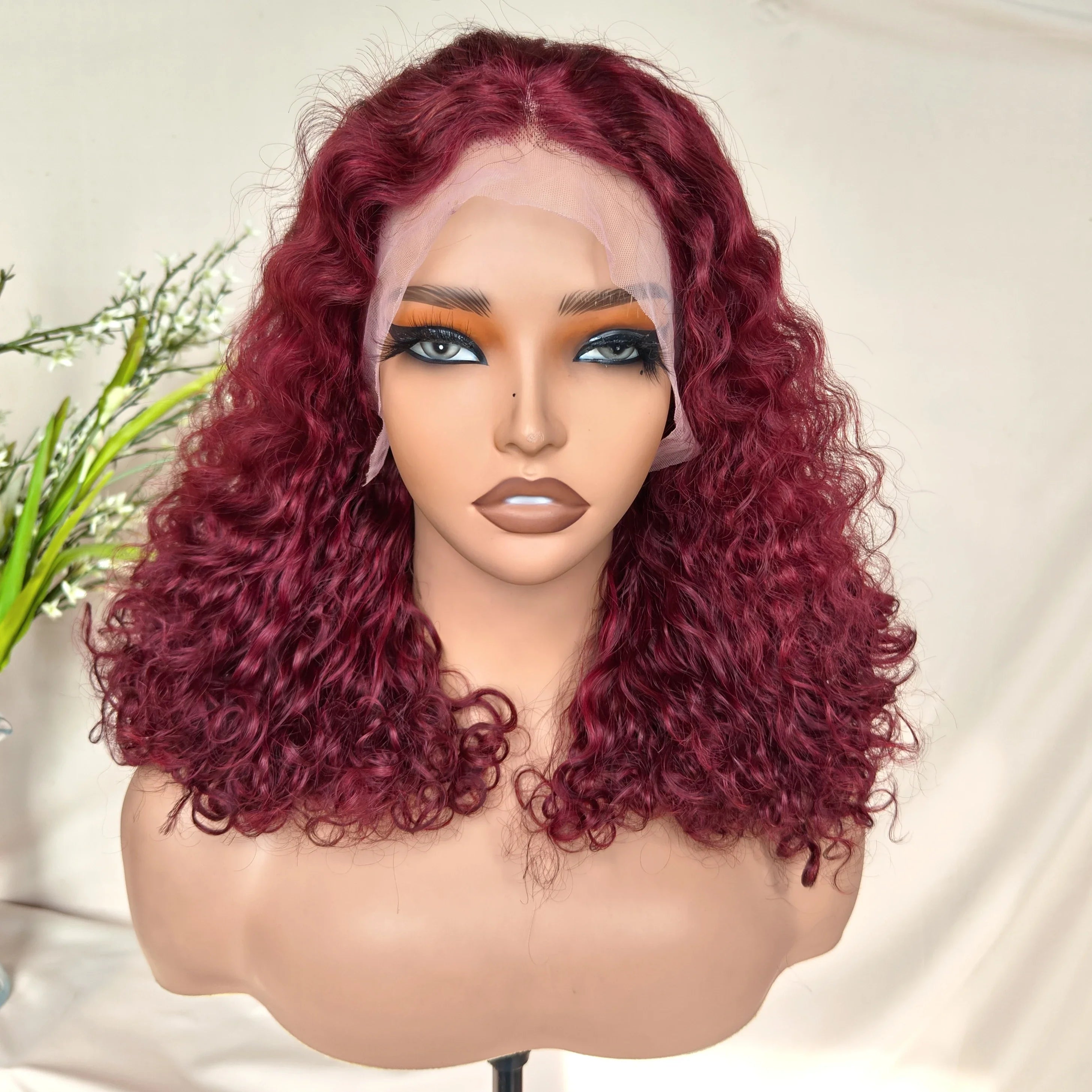 12A Honey Blonde 5*5 Lace Front 200% Remy Hair Short Highlight Rose Curly Pixie Cut Bob Highlight Human Hair Wig for Black Women