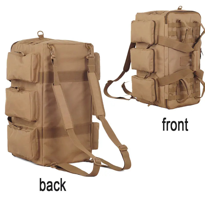 55L Tactical Duffel Backpack – Convertible Weekend Travel, Gym & Camping Bag with MOLLE Webbing