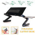 Adjustable Aluminum Laptop Desk Stand with Mouse Pad, Portable Ergonomic Lap Desk for Bed, Sofa and TV