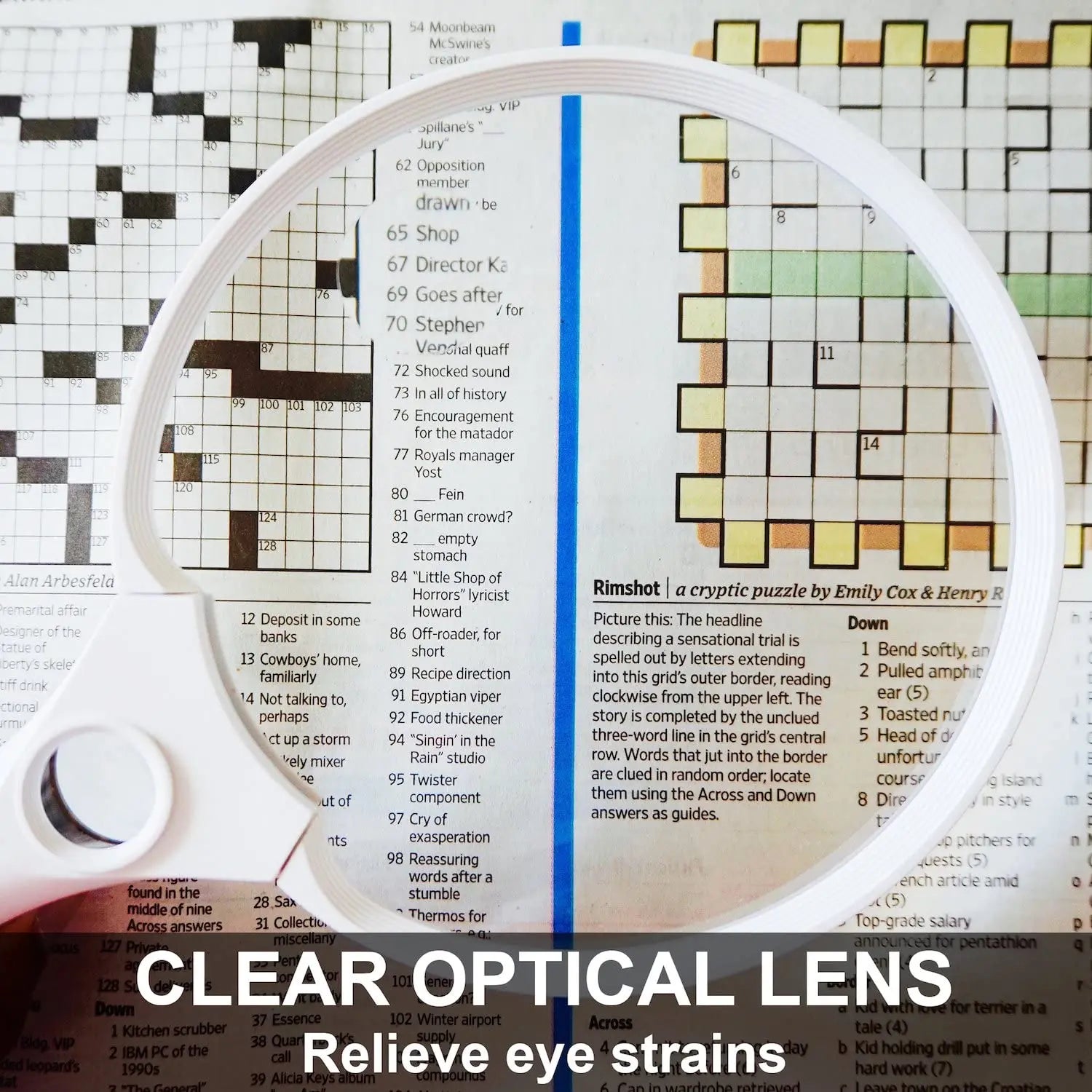 Extra Large LED Handheld Magnifier 5.5 in (138 mm) 2X/4X/10X Illuminated Reading & Jewelry Loupe