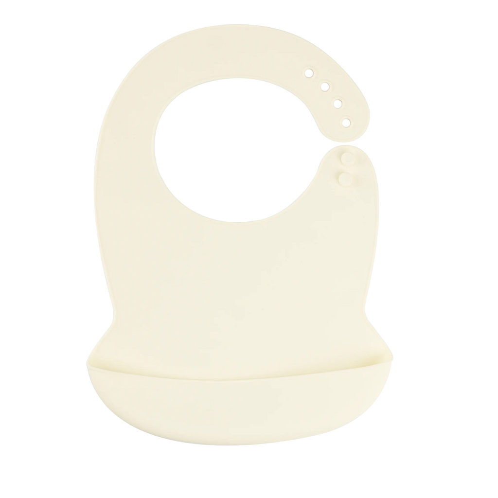 Silicone Baby Bib Waterproof Adjustable Cartoon Banana Feeding Bib with Pocket BPA-Free for 1-3 Years