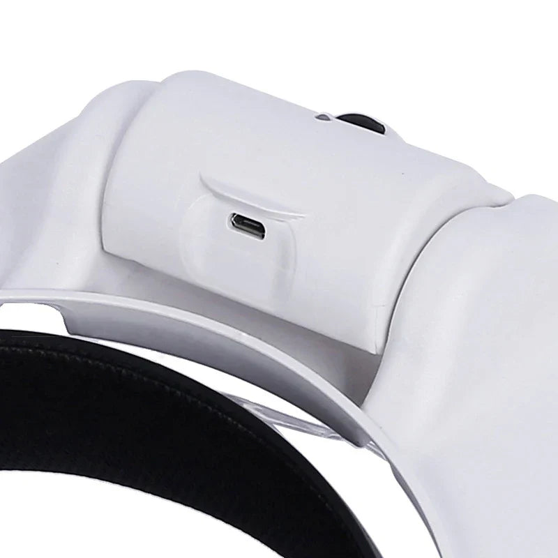 USB Rechargeable LED Headband Magnifier Glasses Loupe for Watchmaker & Jewelry Repair 1.5x-8x (Stackable to 15x)