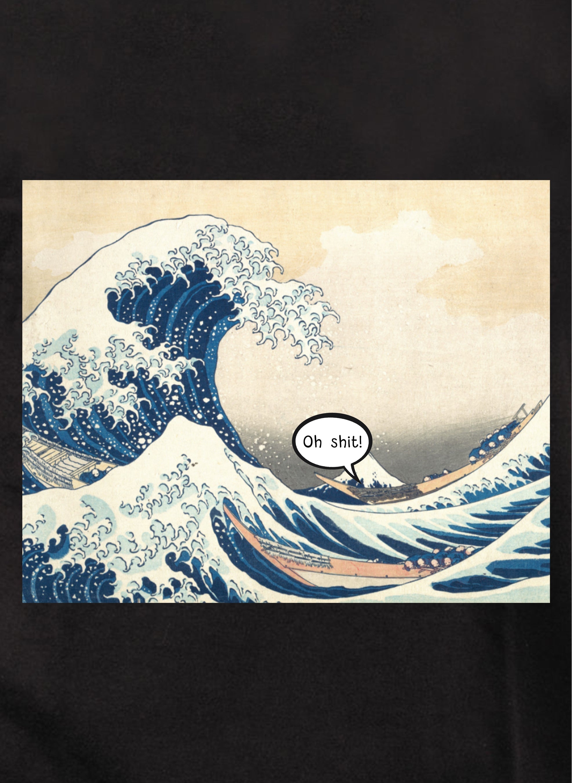 Hokasai Great Wave Oh Shit Kids T-Shirt