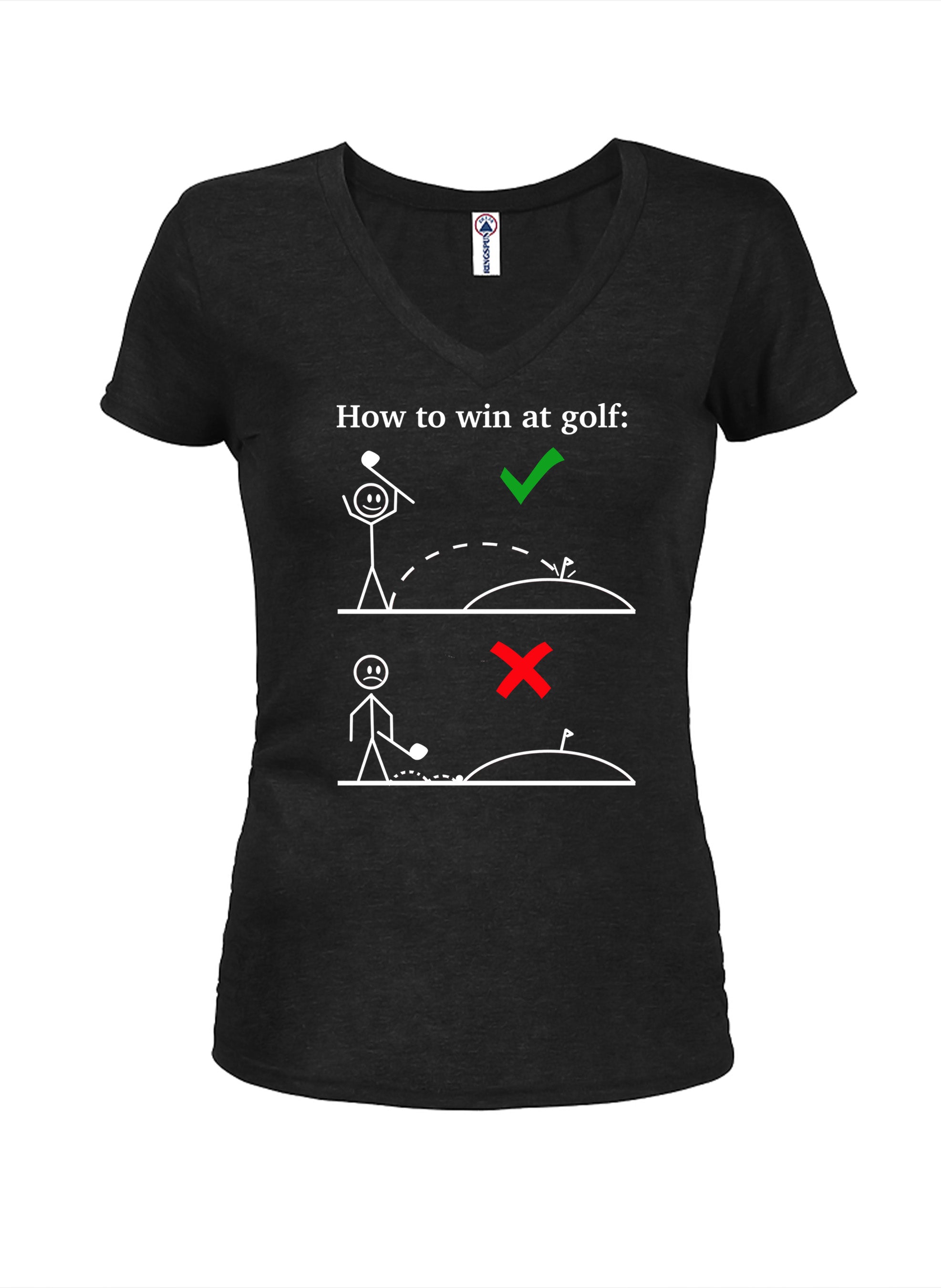 How to win at golf Juniors V Neck T-Shirt